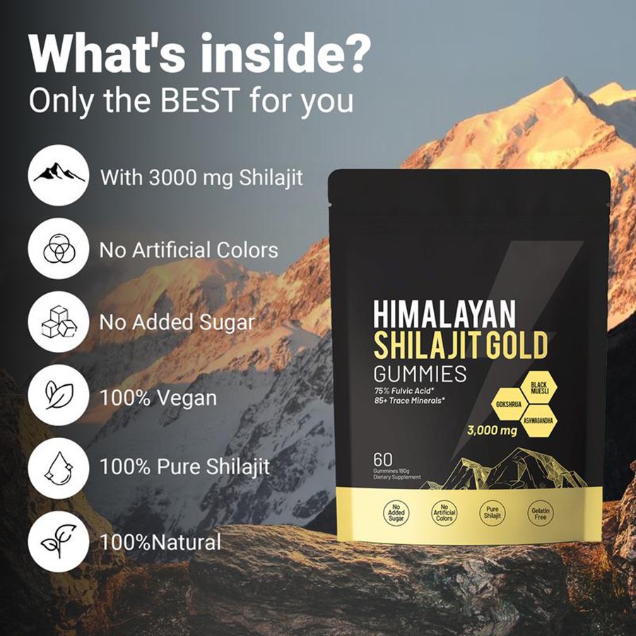 Himalayan Shilajit Gold Gummies: Nature’s Potent Wellness Elixir​ best