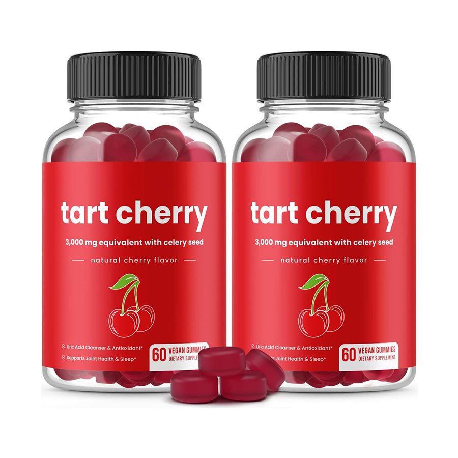 Tart Cherry & Celery Seed Vegan Gummies Естествена подкрепа за здравна защита на пикочната киселина и ежедневното уелнес